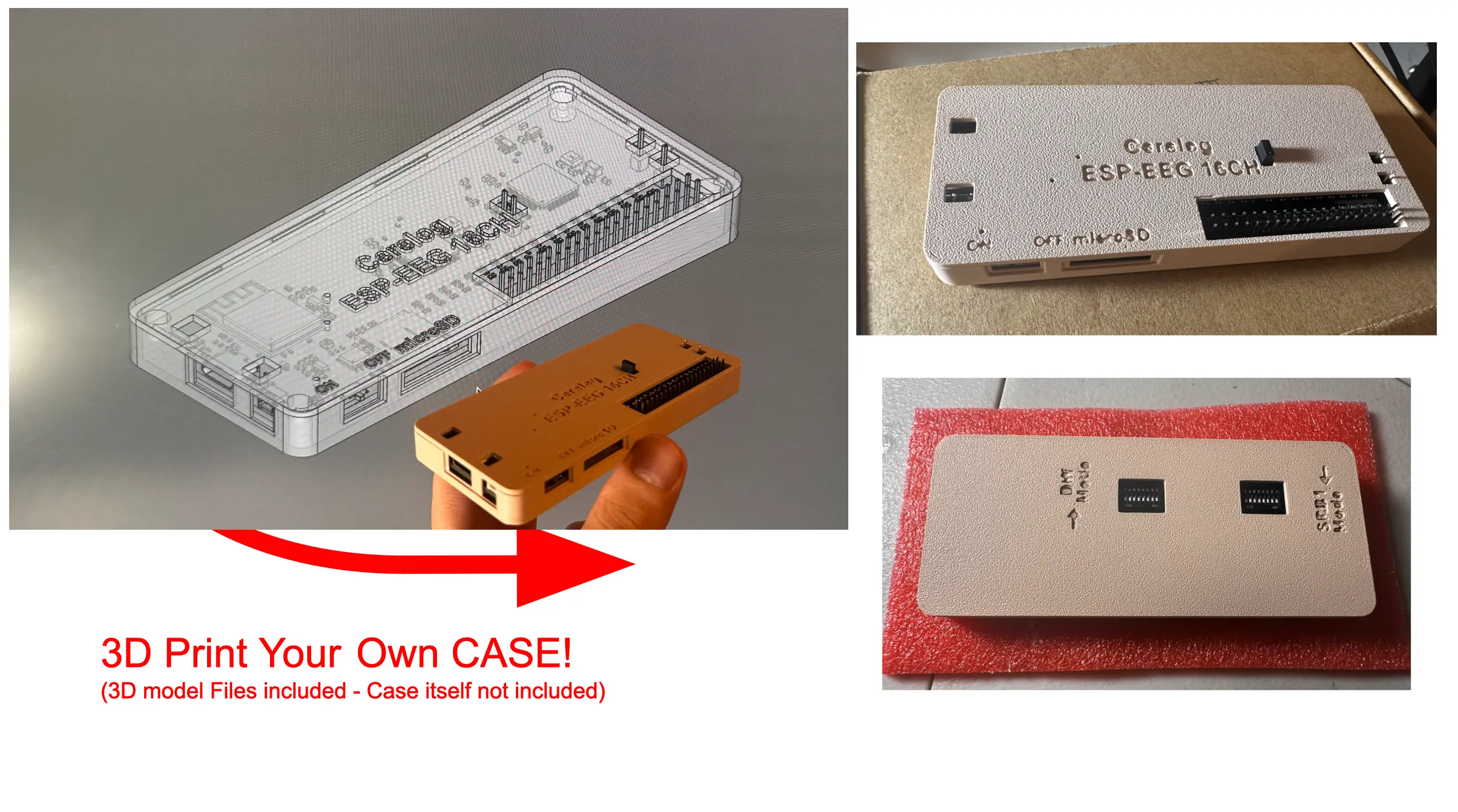Cerelog ESP-EEG board in its protective enclosure case thumbnail